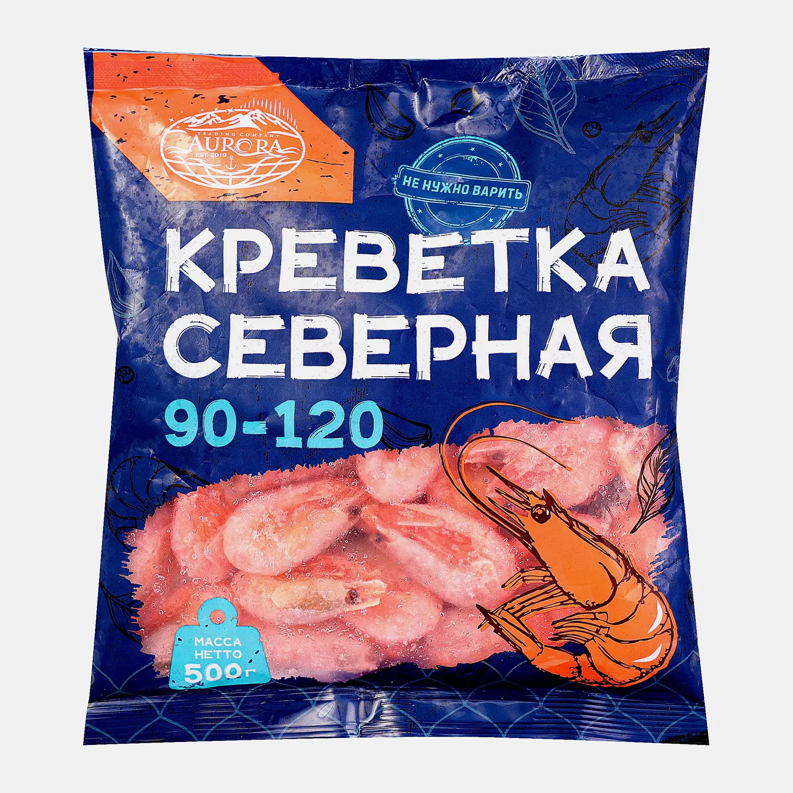 Изображение товара Креветки Aurora Премиум 500г свежие морские креветки