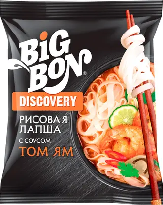 Изображение товара Лапша рисовая с соусом Том Ям Big Bon Discovery 65г