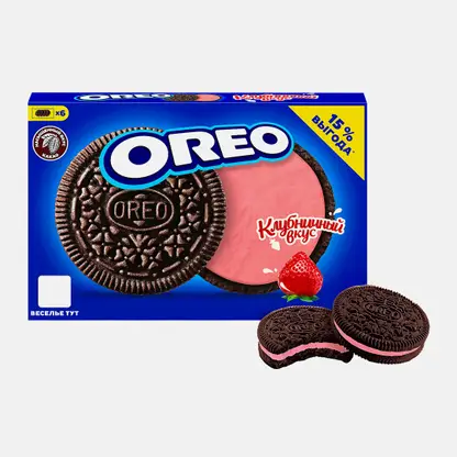 Печенье с клубничной начинкой Oreo 228г