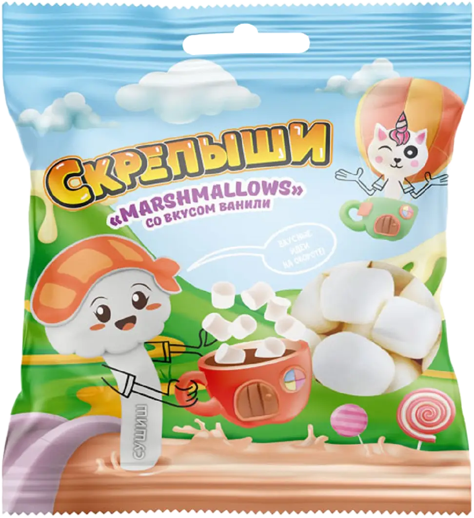 Зефир Скрепыши жевательный Marshmallows mini 85г — в каталоге на сайте сети  Магнит | Краснодар