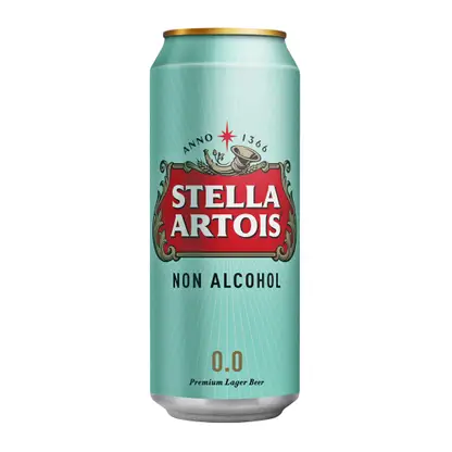 Изображение товара Пиво Stella Artois светлое фильтрованное пастеризованное безалкогольное 0% 450мл