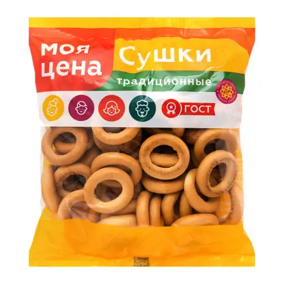 Изображение товара Сушки Традиционные Моя цена 250г Изображение товара Сушки Традиционные Моя цена 250г