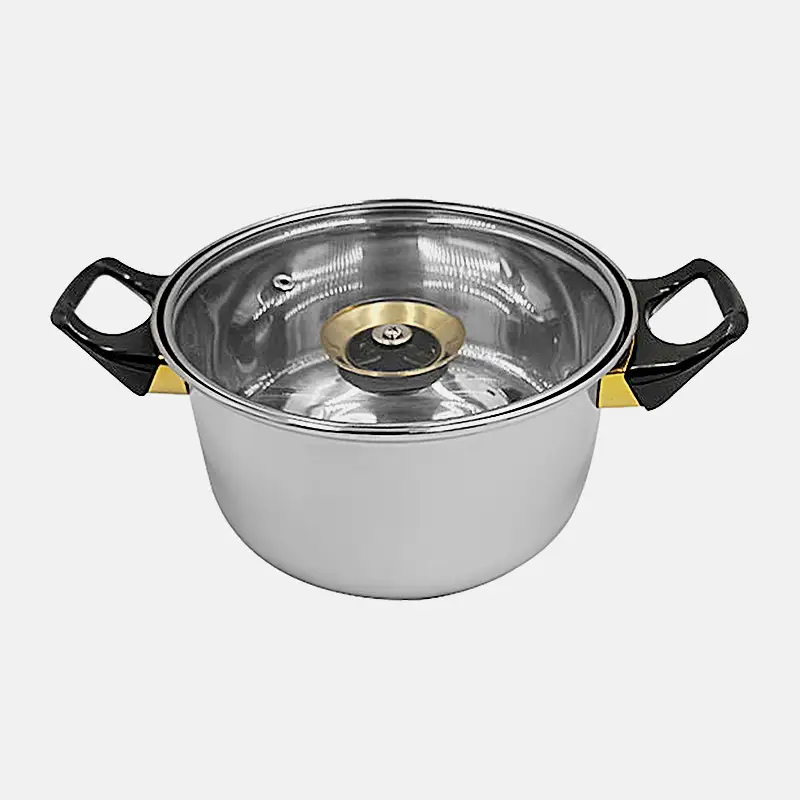 Изображение товара Кастрюля нержавеющая сталь с крышкой 2.38л/2.17л бакелитовые ручки