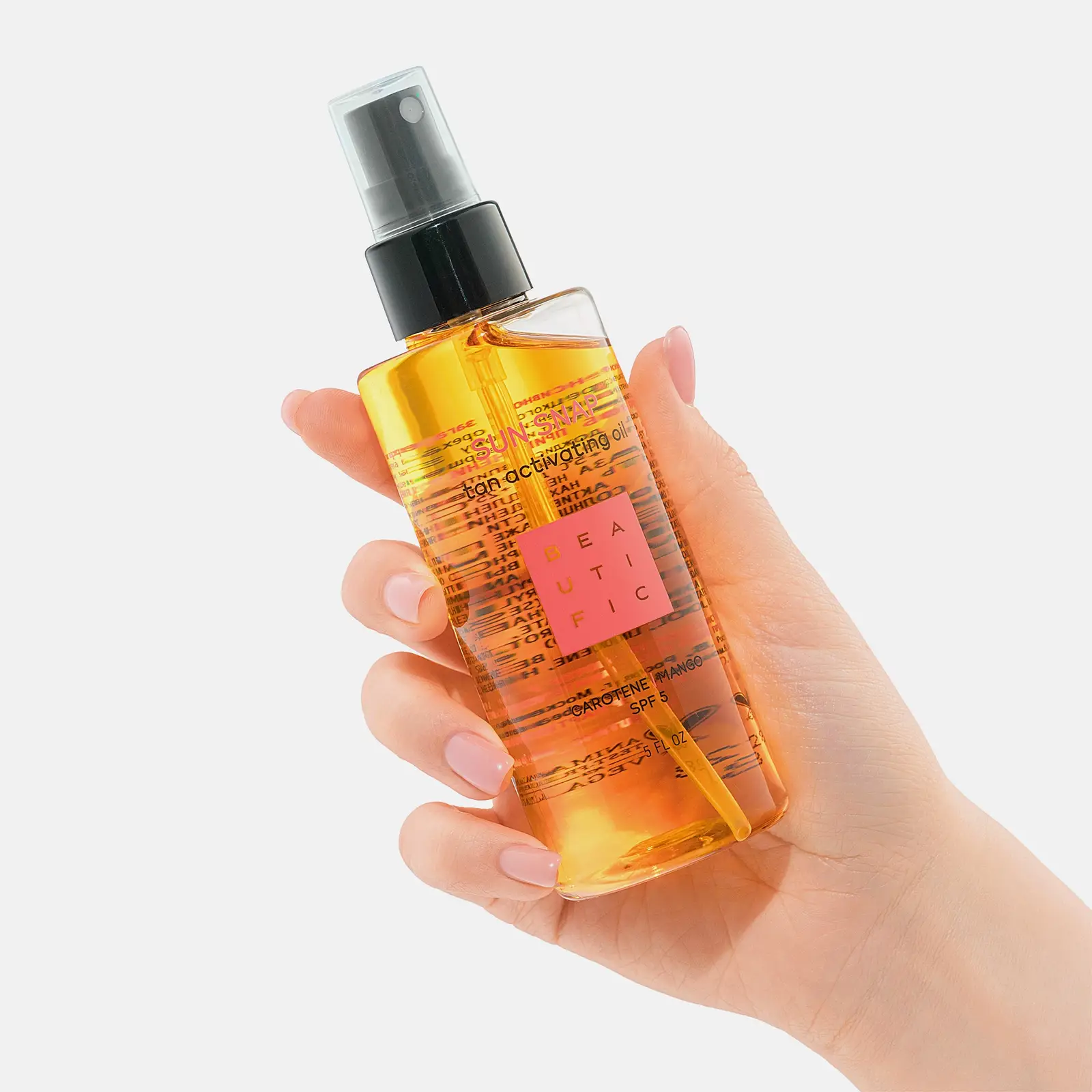 Масло для тела Beautific Sun Snap для интенсивного загара SPF5 150мл - фото 2 Масло для тела Beautific Sun Snap для интенсивного загара SPF5 150мл - фото 2