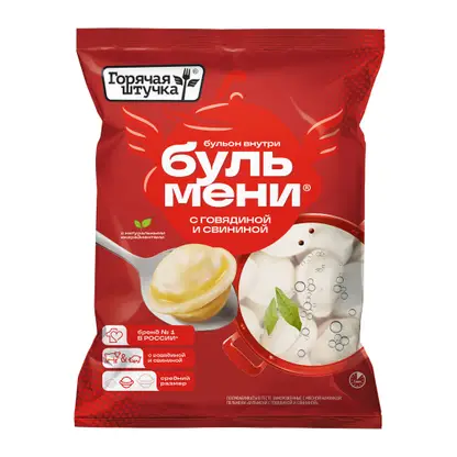 Изображение товара Пельмени Горячая штучка Бульмени говядина-свинина 700г