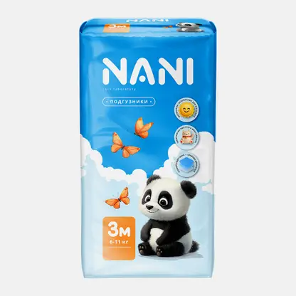 Подгузники 3M 6-11кг Nani 52шт