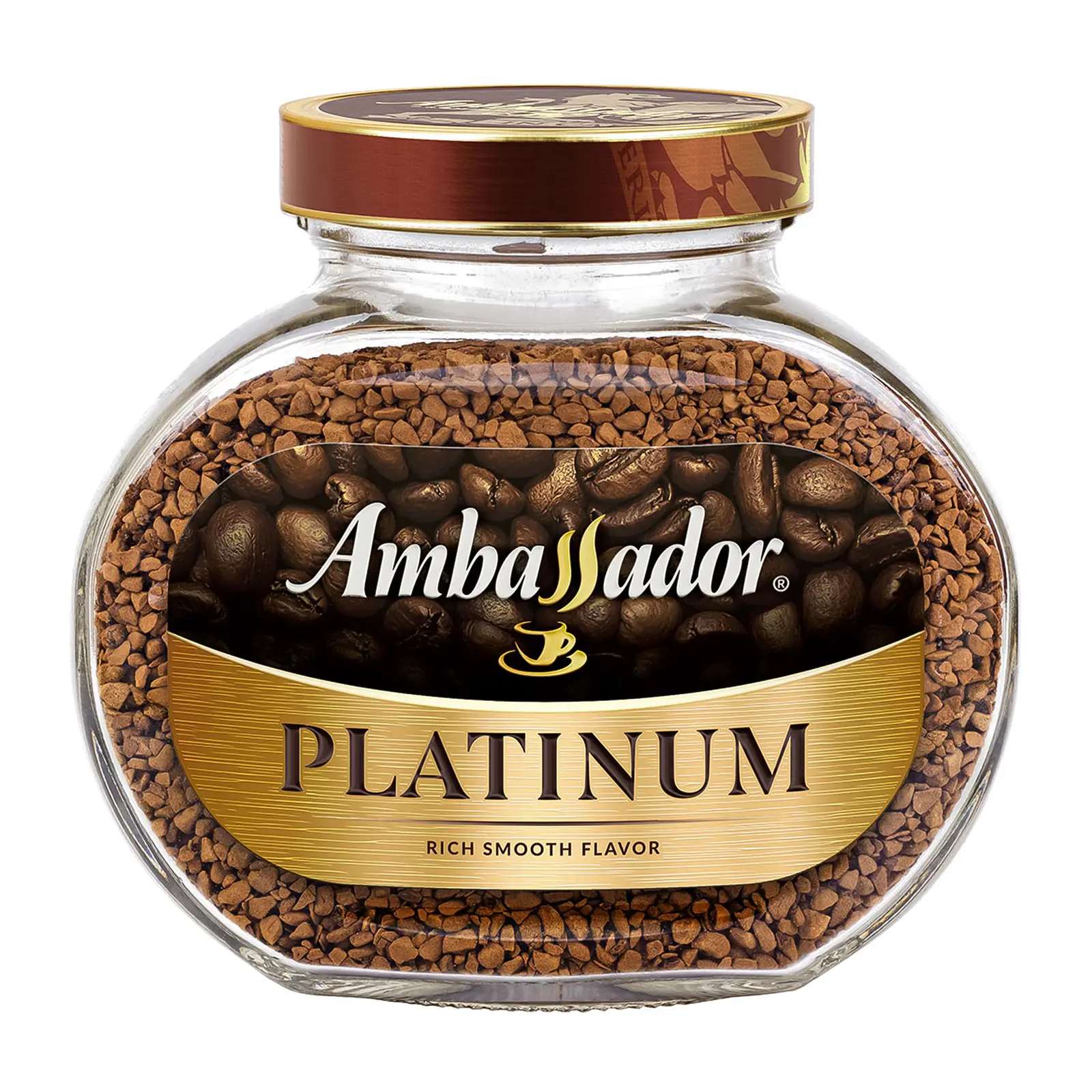 Изображение товара Кофе растворимый Ambassador Platinum 190г - насыщенный вкус и аромат