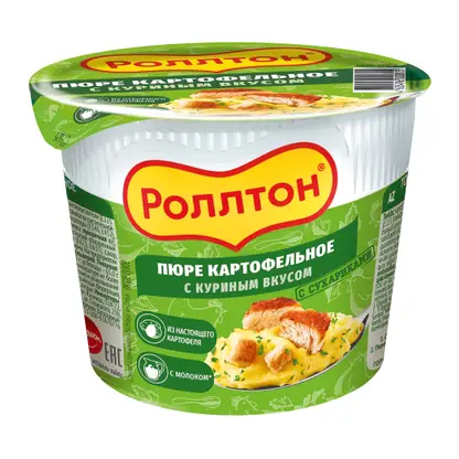 Изображение товара Пюре Роллтон картофельное с куриным вкусом 40г