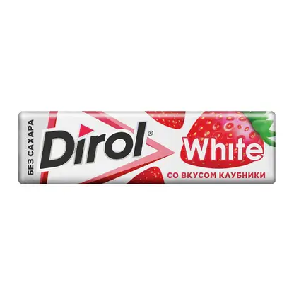 Изображение товара Жевательная резинка Dirol White Клубника 13.6г Изображение товара Жевательная резинка Dirol White Клубника 13.6г