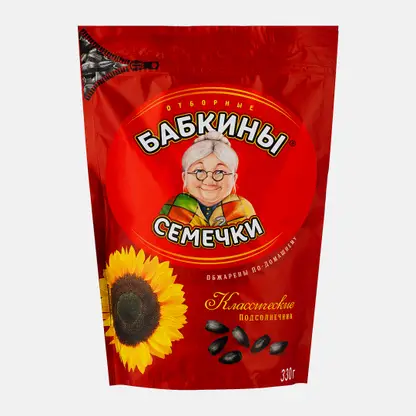Семечки подсолнечника Бабкины семечки жареные 300/330г