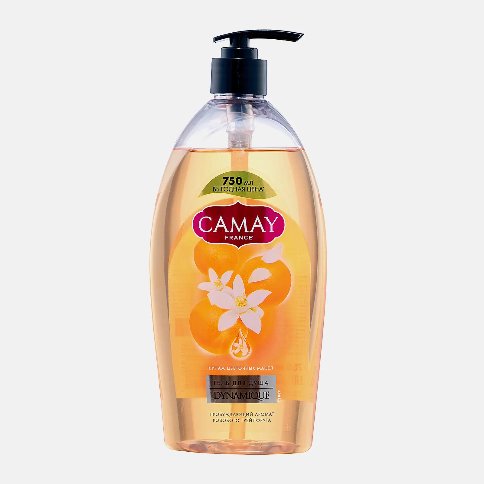 Гель для душа Camay Dynamique с ароматом розового грейпфрута 750мл