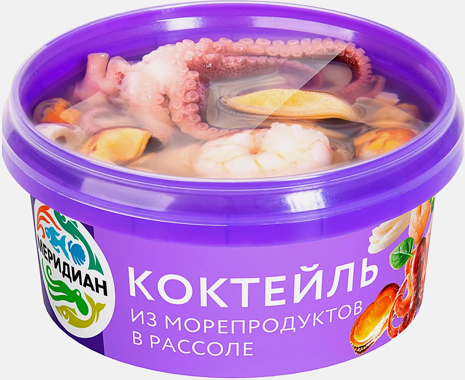 Коктейль Меридиан из морепродуктов в рассоле 180г