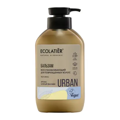 Изображение товара Бальзам для волос Ecolatier Urban Восстанавливающий Аргана и Белый жасмин 400мл