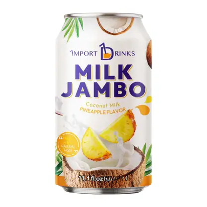 Изображение товара Кокосовый молочный напиток со вкусом ананаса Milk Jambo 330мл