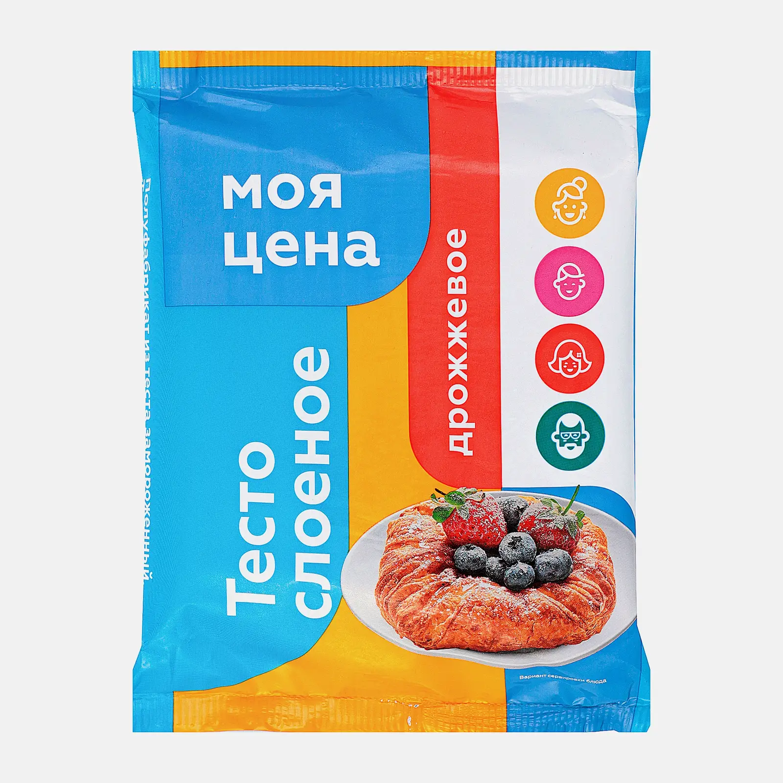 Тесто Моя цена слоеное дрожжевое 500г