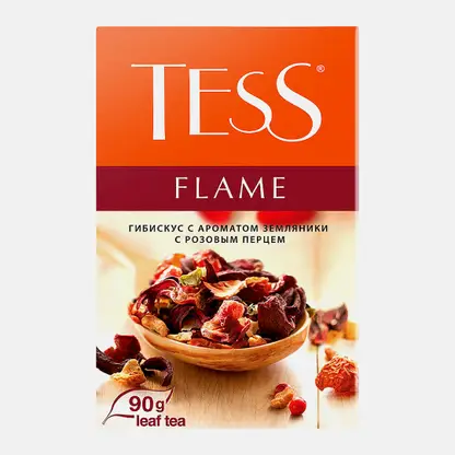 Чайный напиток Tess Flame гибискус-земляника-розовый перец 90г