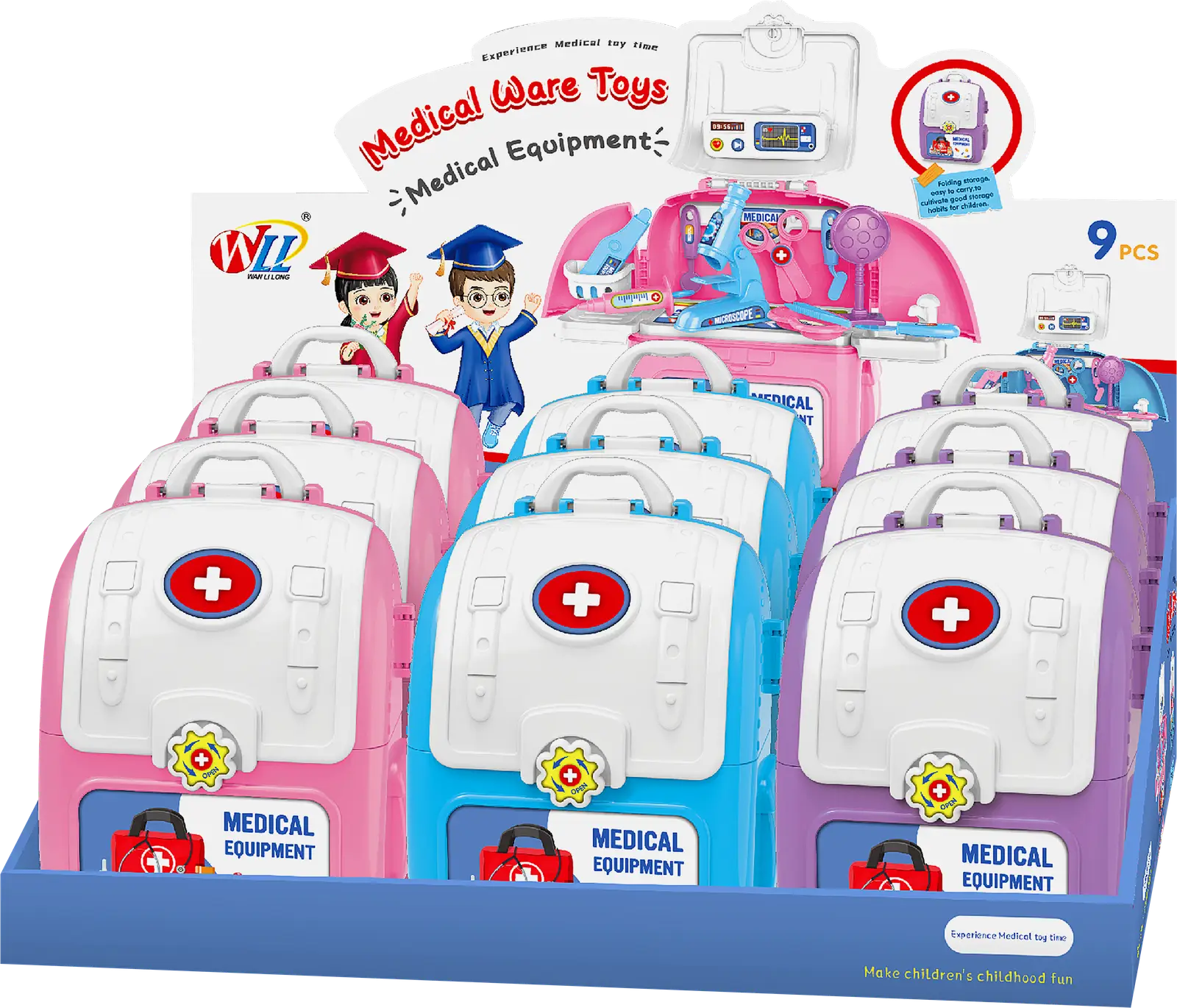 Изображение товара Набор игрушек кухня или доктор в рюкзаке для куклы ассортимент