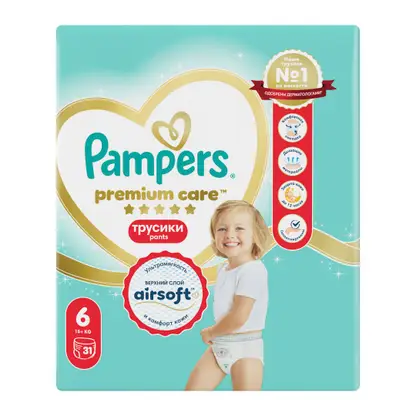 Изображение товара Трусики Pampers Premium Care 6 Extra Large 15+ 31шт