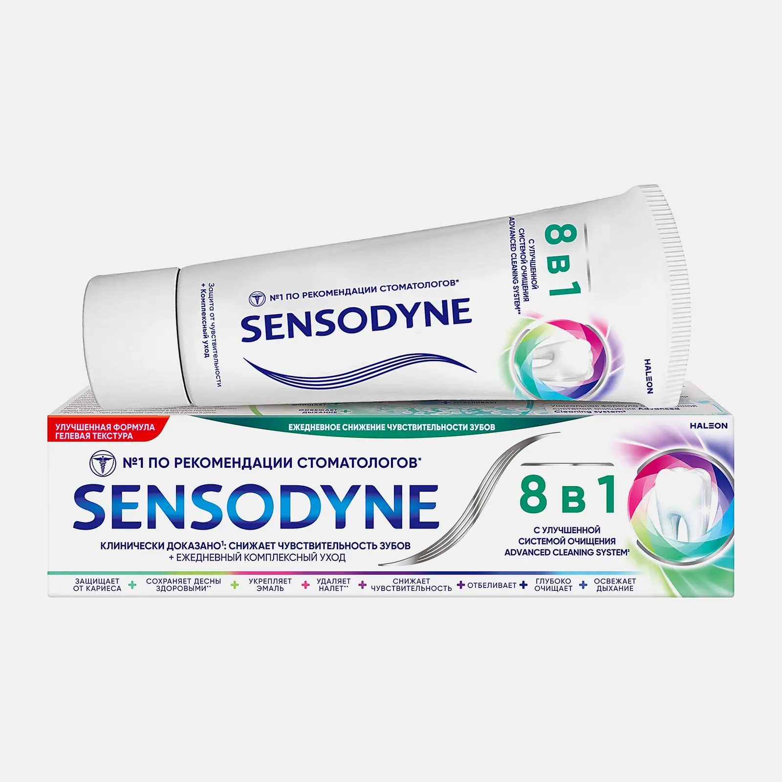 Изображение товара Зубная паста Sensodyne 8в1 Свежее дыхание 75мл Изображение товара Зубная паста Sensodyne 8в1 Свежее дыхание 75мл