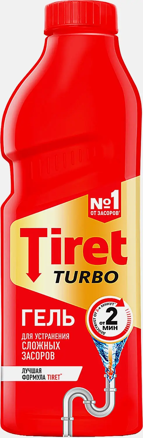 Гель для устранения засоров Tiret Turbo 1л