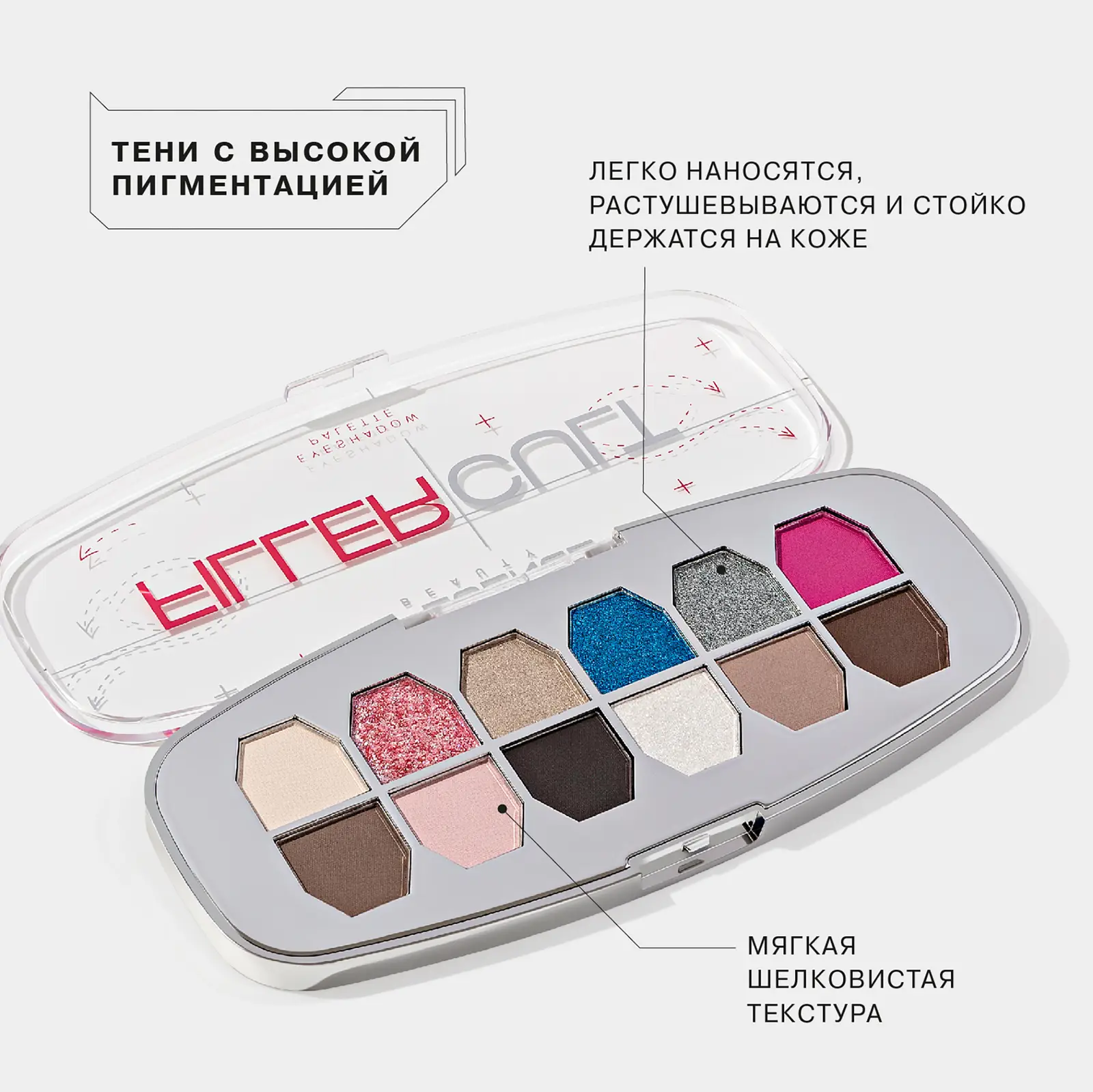 Палетка теней Influence Beauty Filler Cult 01