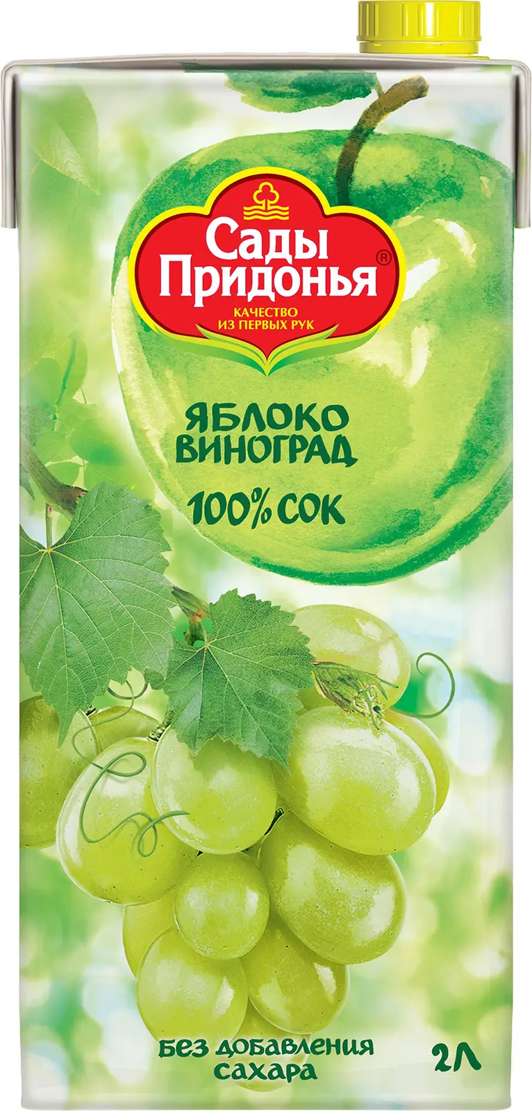 Сок Сады Придонья яблоко-виноград 2л — в каталоге на сайте сети Магнит |  Краснодар