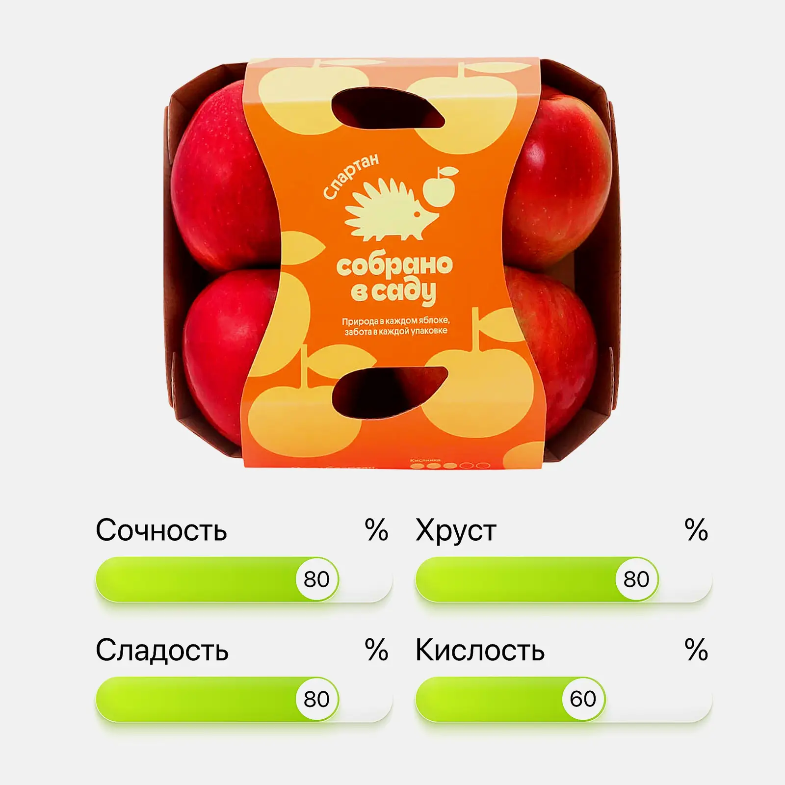 Изображение товара Яблоки Спартан Собрано в саду 4шт