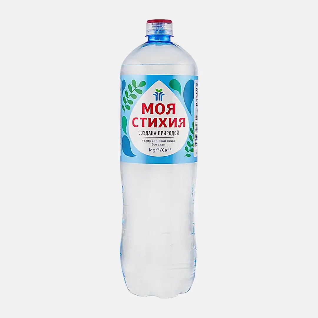 Изображение товара Минеральная газированная вода Моя стихия 1.5л натуральная и освежающая