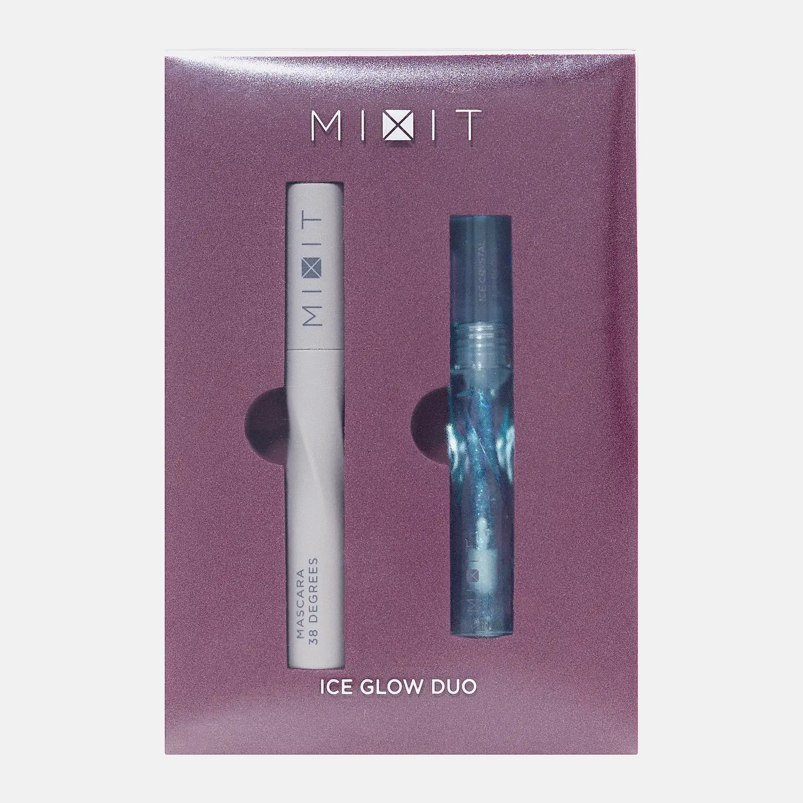 Подарочный набор для макияжа Ice Glow Duo Mixit Термотушь для ресниц + Блеск для губ в ассортименте Подарочный набор для макияжа Ice Glow Duo Mixit Термотушь для ресниц + Блеск для губ в ассортименте