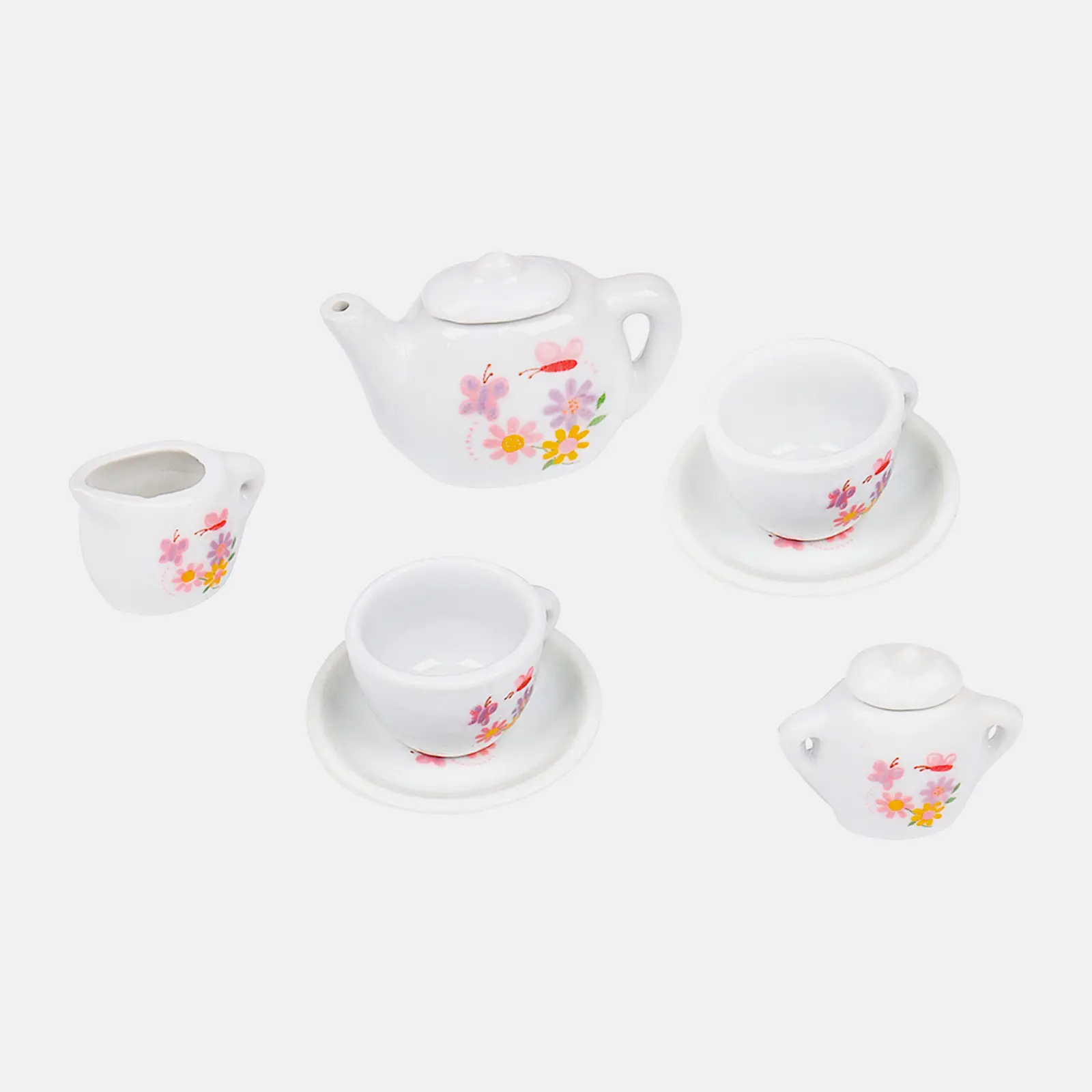 Игровой набор керамической посуды для чаепития 180г 17.5*11.5*3.5см в ассортименте - фото 4