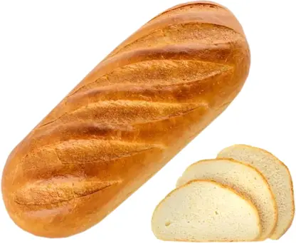 Изображение товара Нарезной батон подовый Хлебокомбинат 380 г свежий хлеб для бутербродов