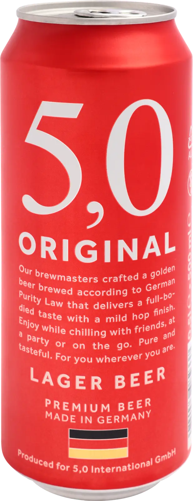 Изображение товара Пиво Original Lager светлое фильтрованное пастеризованное 5% 500мл