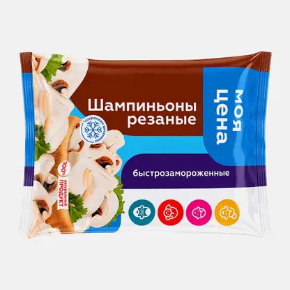 Шампиньоны Моя цена резаные быстрозамороженные 700г