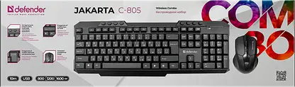 Набор беспроводной Defender 1600dpi C-805 клавиатура + мышь