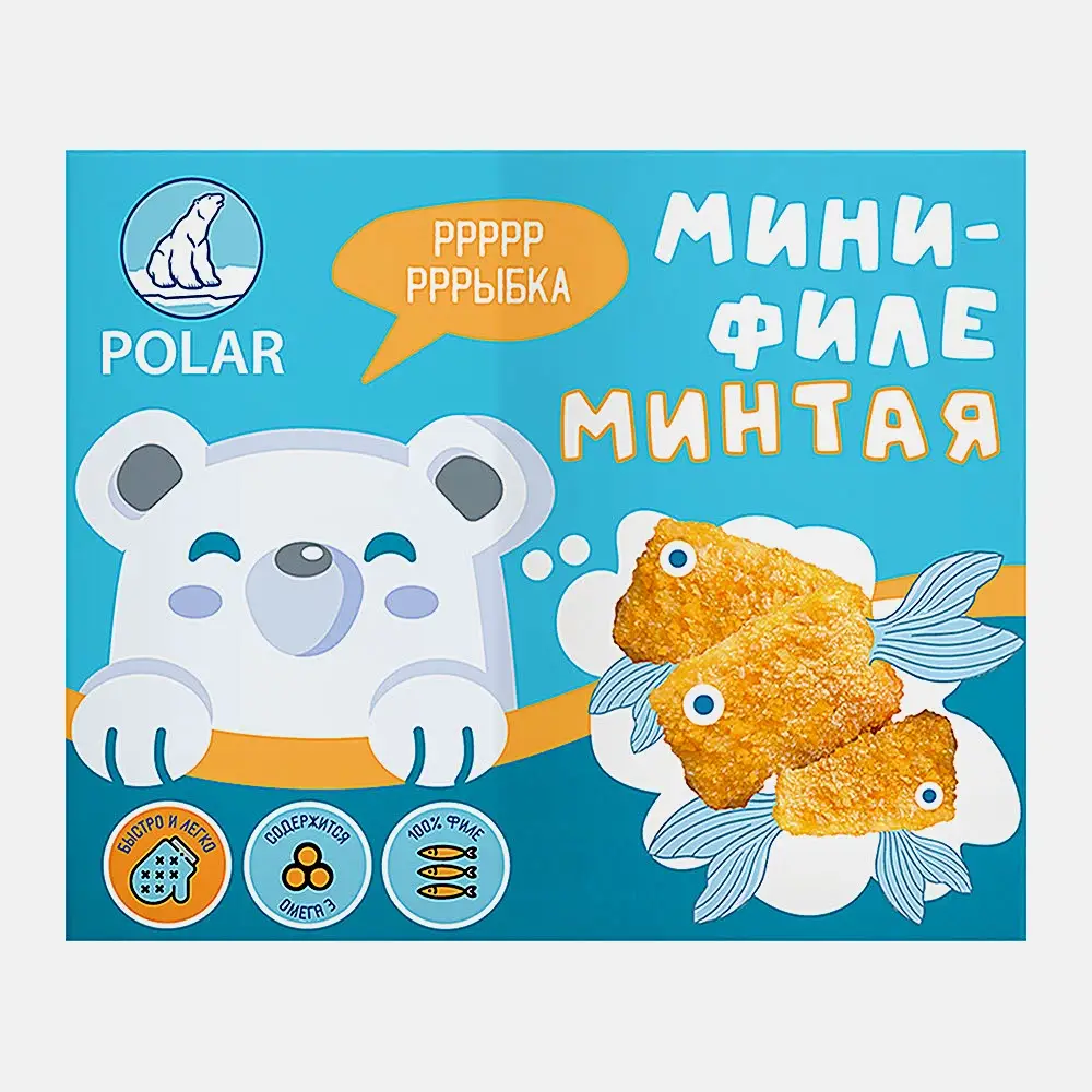 Мини-филе минтая Polar в панировке Медвежонок 280г