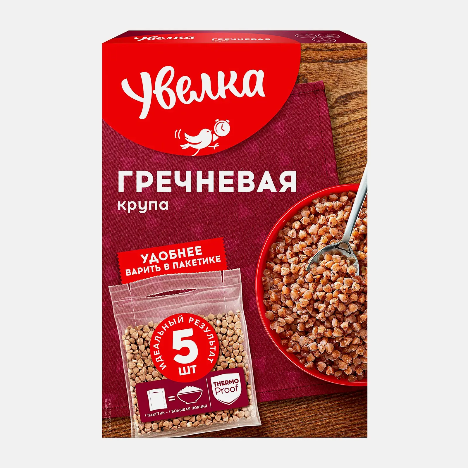 Крупа Увелка Гречневая ядрица Экстра 5пак*80г
