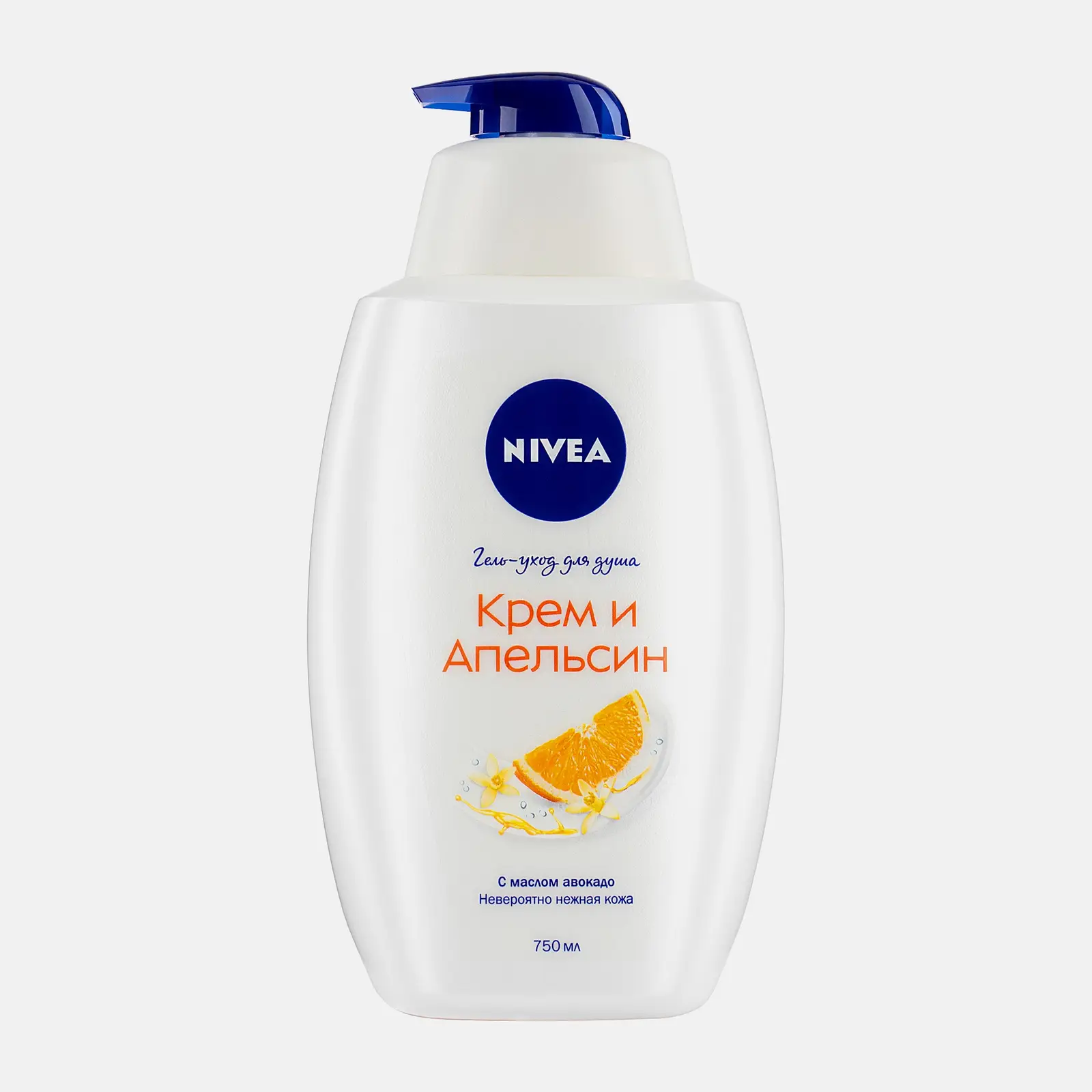 Гель-уход для душа Крем и апельсин NIVEA 750мл