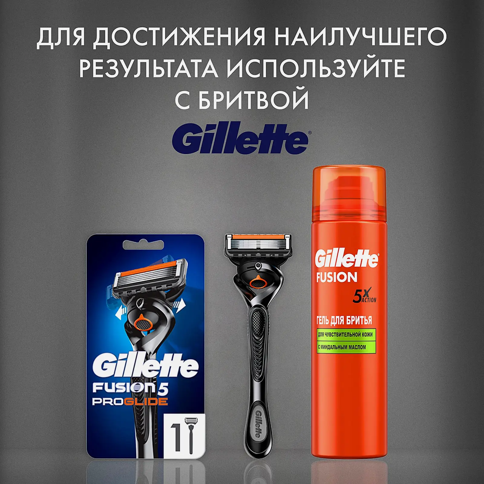 Гель для бритья Gillette Fusion 5 для чувствительной кожи 200мл - фото 6