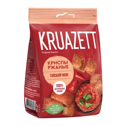 Изображение товара Криспы сухарики ржаные со вкусом тайского чили Kruazett 70г