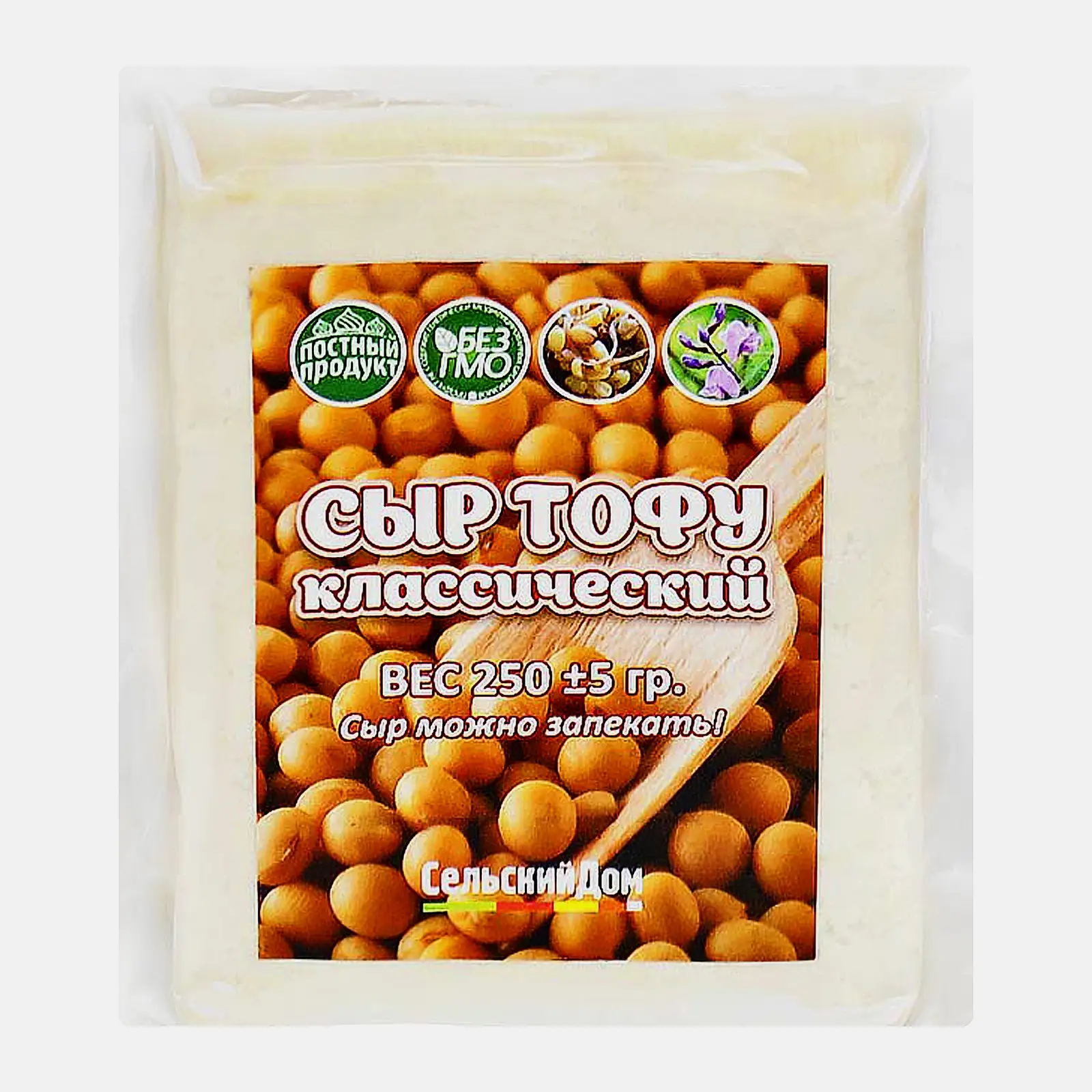 Продукт пищевой соевый Сельский дом Тофу классический 4.8% 250г