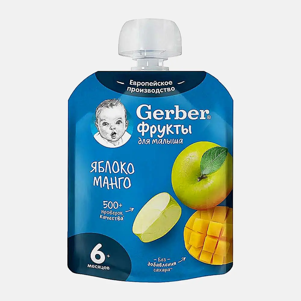 Пюре яблоко-манго с 6 мес Gerber 90г