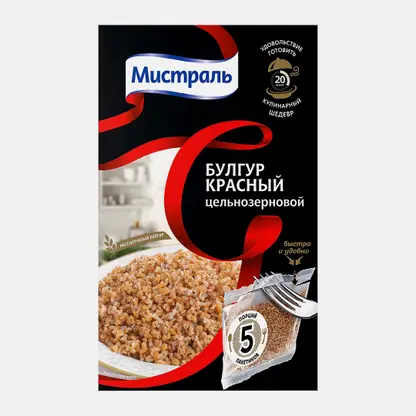 Булгур красный цельнозерновой Мистраль 400г