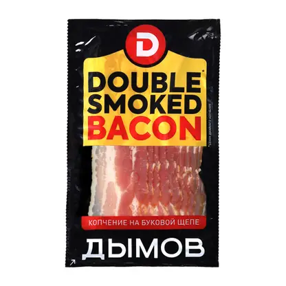 Изображение товара Бекон Дымов Double Smoked сырокопченый нарезка 200г