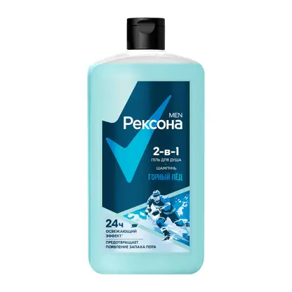 Изображение товара Гель для душа и шампунь Рексона Men 2в1 Горный лёд 750мл