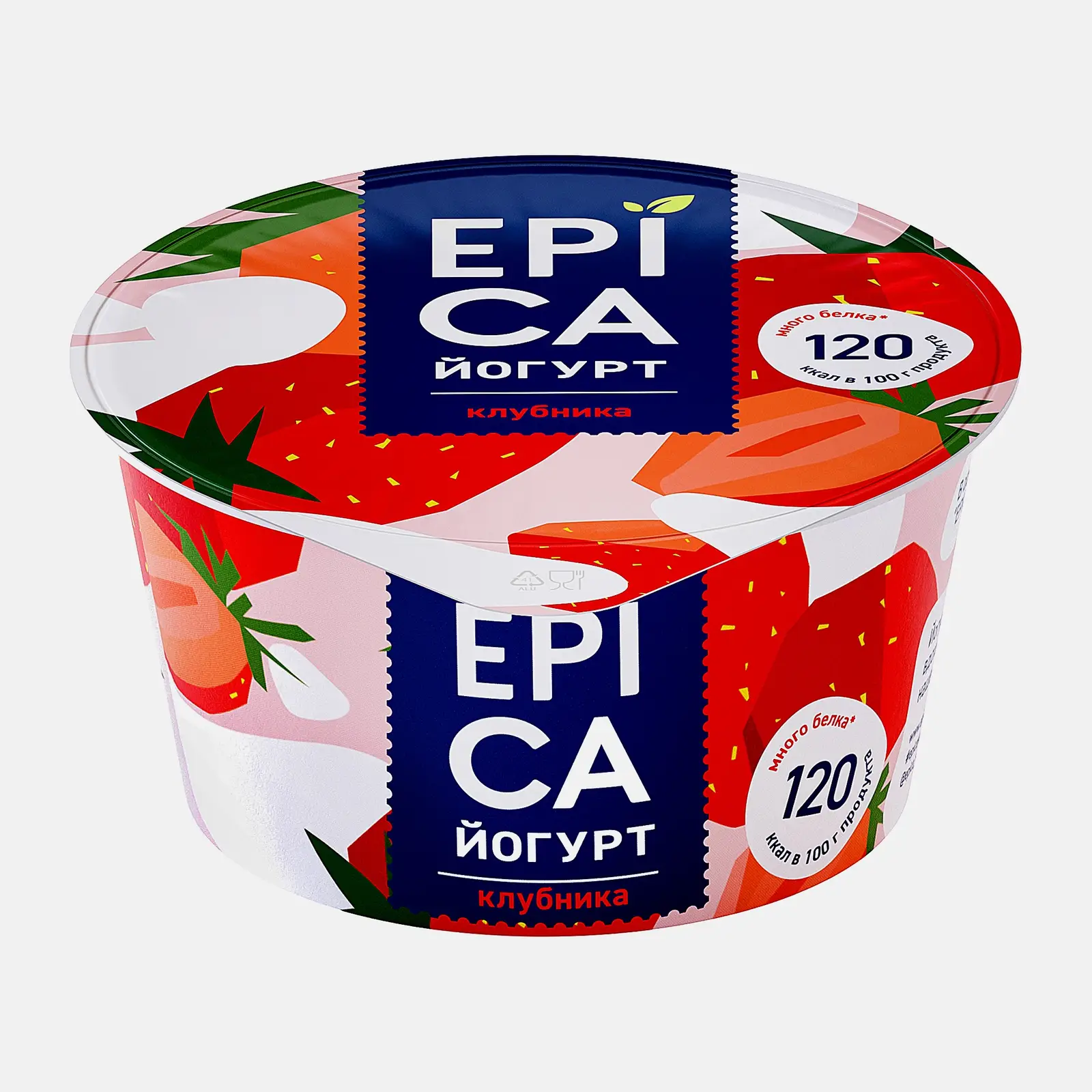 Изображение товара Йогурт Epica с клубникой 4.8% 130г