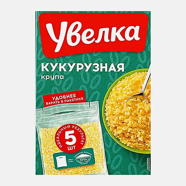 Крупа Увелка Кукурузная 5пак*80г Крупа Увелка Кукурузная 5пак*80г