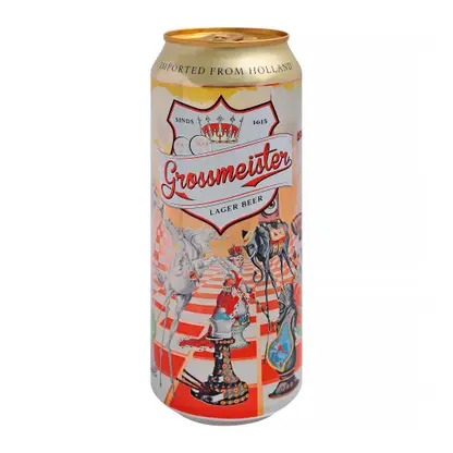 Пиво Grossmeister светлое фильтрованное 4.8% 500мл