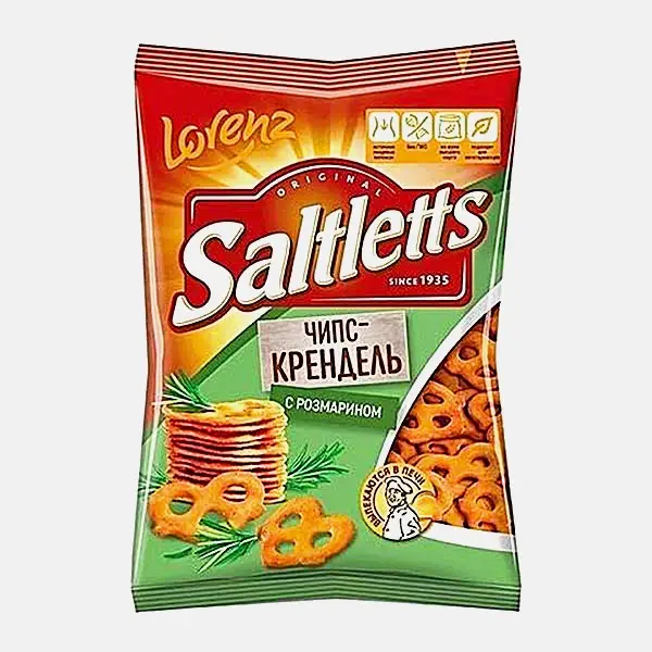 Крендель хрустящий с розмарином Saltletts 70г Крендель хрустящий с розмарином Saltletts 70г