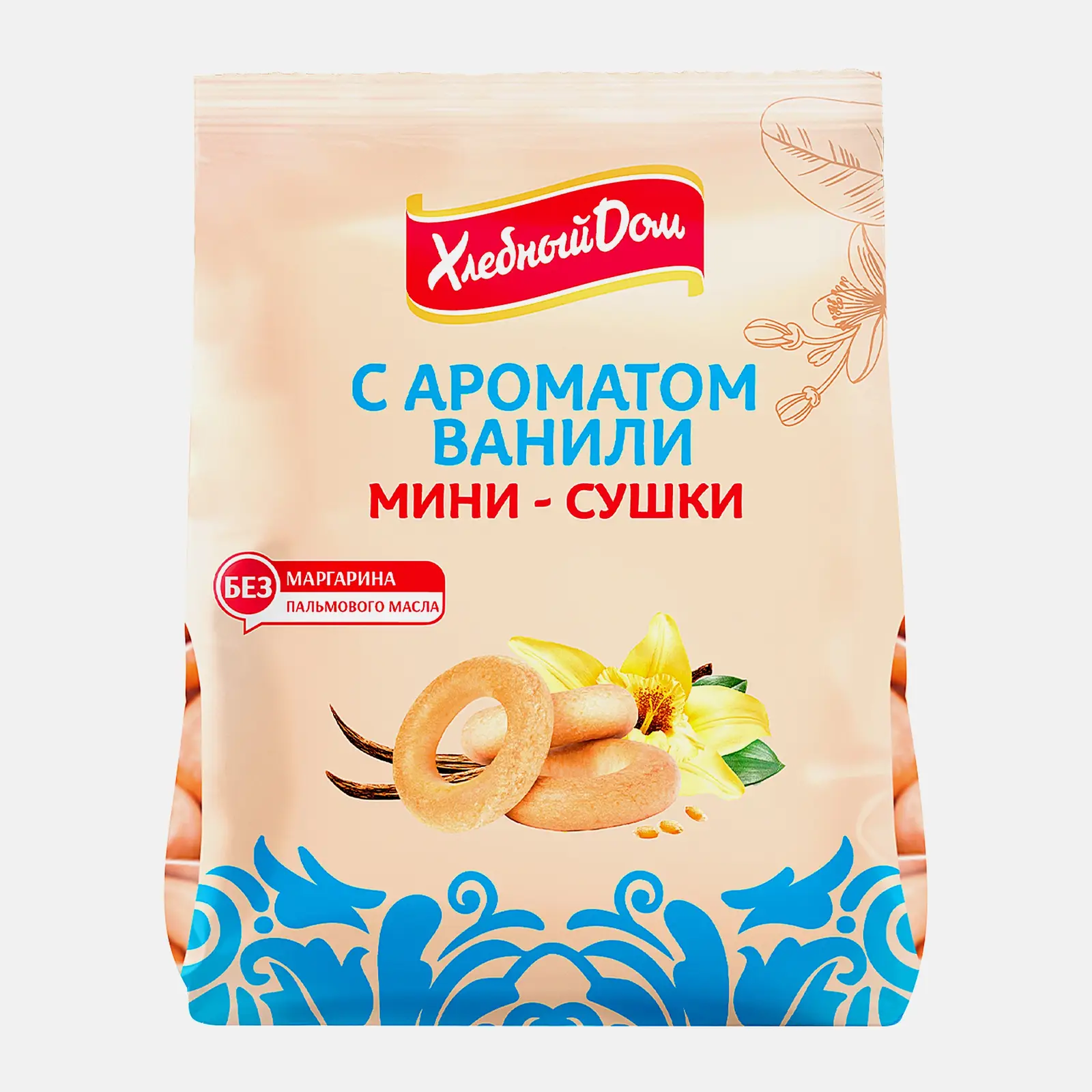 Изображение товара Мини сушки Хлебный дом с ароматом ванили 180г - вкусная закуска без искусственных добавок