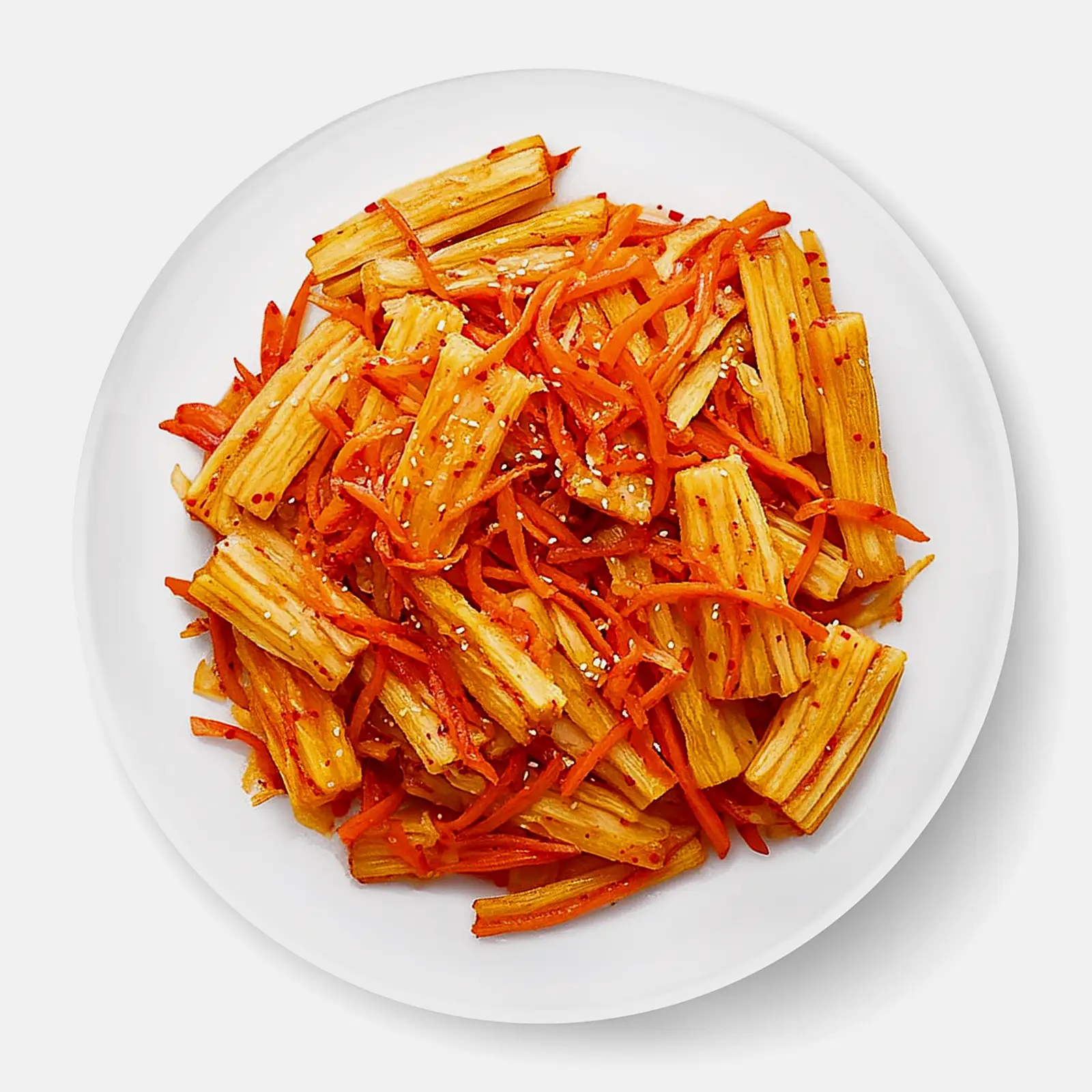 Изображение товара Морковь по-корейски со спаржей 300г - острый овощной салат со специями